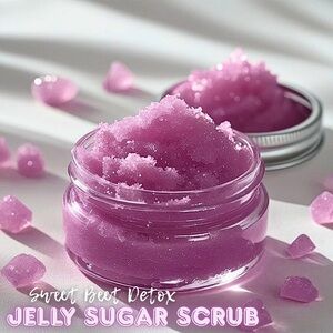 Sweet Beet Detox Jelly Sugar Scrub | | Dragonfruit & Tea Tree | Clarification